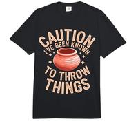 Pottery Caution I've Been Known to Throw Things Comfort Colors Adult Heavyweight T-Shirt