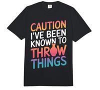 Pottery Caution I've Been Known to Throw Things Comfort Colors Adult Heavyweight T-Shirt