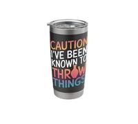 Pottery Caution I've Been Known to Throw Things Stainless Steel Insulated Tumbler