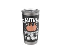 Pottery Caution I've Been Known to Throw Things Stainless Steel Insulated Tumbler
