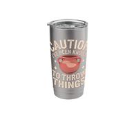 Pottery Caution I've Been Known to Throw Things Stainless Steel Insulated Tumbler