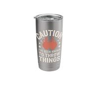 Pottery Caution I've Been Known to Throw Things Stainless Steel Insulated Tumbler