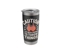 Pottery Caution I've Been Known to Throw Things Stainless Steel Insulated Tumbler