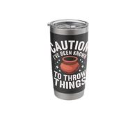 Pottery Caution I've Been Known to Throw Things Stainless Steel Insulated Tumbler