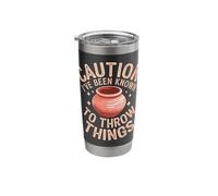 Pottery Caution I've Been Known to Throw Things Stainless Steel Insulated Tumbler