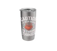 Pottery Caution I've Been Known to Throw Things Stainless Steel Insulated Tumbler