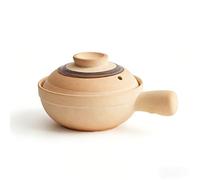 Pottery Clay Casserole with Handle - Chinese Clay Pot for Cooking, Non-stick Ceramic Cooking Pot for Stew, Soup & Porridge - Traditional Claypot Cooking Pot, 1.1L/725ml Ceramic,725ML, Primary Colors