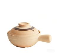 Pottery Clay Casserole with Handle - Chinese Clay Pot for Cooking, Non-stick Ceramic Cooking Pot for Stew, Soup & Porridge - Traditional Claypot Cooking Pot, 1.1L/725ml Ceramic,1100L, Primary Colors