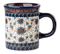 Pottery Coffee Mug Set,14oz, Hand Painted Ceramic Tea Cups with Unique Design for Hot or Cold Drinks (Blueberry grass)