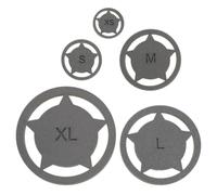 Pottery Foot Ring Tool Base 5pcs Calibrator Xs-XL | Pla Construction, Smooth Burr-free Edges, Uniform Calibration for Dishes, Ceramics Students, Beginner Potters and Pottery