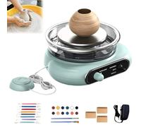Pottery Forming Machine with Clay Tool Set, Electric Pottery Wheel Ceramic Machine, Turntable Potter's Wheel for Kids Adults, DIY Pottery Kit for Beginners DIY Clay Art Green