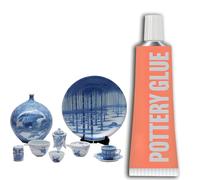 Pottery Glue For Porcelain And Pottery Repair Fast Drying Heat Resistant Waterproof Strong Adhesive For Bonding Dishes Tiles DIY Crafts China Crack Chips Ceramics Potters Fix Bond (1 Pack)