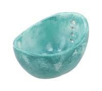Pottery Herb Stripper Bowl - Resin For Leaf Remover Tool for Cooking with Multi-Size Holes - Efficient Stem Stripper Cup for Basil - Parsley - Cilantro - For Easy Clean Kitchen(blue)