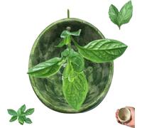 Pottery Herb Stripper Bowl, Upgrade Herb Stripper Cup for Mint, Basil & Parsley, Fast and Efficient Kitchen Gadget for Home Cooks & Chefs (C)