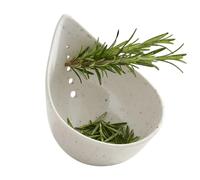 Pottery Herbs Stripper, Herb Stripper Bowl, 4 Size Round Hole Peeling, Kitchen Leaf Stripping Tool, for Peeling Off The Leafy Assembly of Cilantro, Rosemary