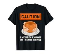 Pottery Humor Caution Potter Wheel Throwing Ceramic Artist T-Shirt