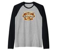 Pottery is My Cardio Throwing Pots Pottery Ceramic Artist Raglan Baseball Tee