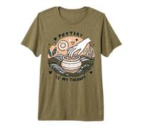 Pottery is My Therapy - Creative and Soothing Design Premium T-Shirt