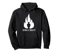Pottery Kiln Humor Ceramic Artist Totally Kiln It Fire Pun Pullover Hoodie
