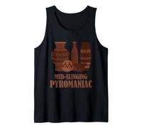 Pottery Kiln Humor Mud Slinging Ceramic Artist Fire Studio Tank Top