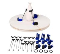 Pottery Machine Turntable Clamp, Adjustable Pottery Trimming Tools Turntable Clamp, Automatically Find The Center, 5pcs Auxiliary Clips of Different Heights, Pottery Repair Turntable Sculpting Wheel