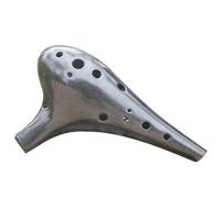 Pottery Ocarina 12 Holes Ocarinas Professional Musical Instrumentation Accessories Ocarina Of Time Flute(Black)