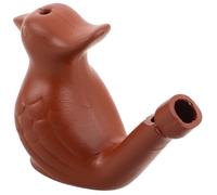Pottery Peacock Bird Water Whistle for Beginners, Coffee Tone | Novelty Noise Making, Easy to Learn, Music Education and Party Favour, Simple Elegant Collectable Piece