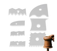 Pottery Rib - Set of 7 Mudtools Rib Pottery Foot Shapes | Ergonomic Carving Scraper For Home Art Projects Enthusiasts Sculpture Making And Making