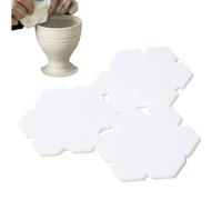 Pottery Ribs | 3 Pieces Round Square V Shapes, Ceramic Turning Tool, For Potter's Tower Sculpture Workshop Home School Kitchen Hobbies