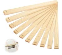 Pottery Rolling Depth Guide Sticks, 10pcs Pottery Clay Rolling Pin, Thickness Guides Pottery Tools Pottery Rolling Pin Guides Wooden Clay Rolling Pin for Clay Thickness