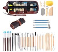 Pottery Sculpting Tools Set 40pcs Practical Ceramic Clay Carving for Craft Dotting Drawing Molding Modeling Shaping Adults Art Crafts After School Classes