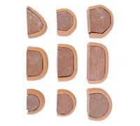 Pottery Shapes and Ceramic Stencils | 9-Piece Wooden Carving Tool Set | Tools for Cup Handle Making - for Art Sculpture Modelling Lessons Home Studio Beginners Adults and Children