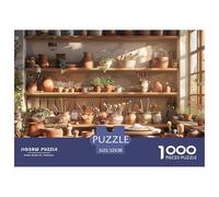 Pottery Studio Jigsaw Puzzle Whimsical Challenge Educational Toy 1000 Pieces Puzzles, Home Decoration Great Gift for Adults 52x38cm/1000pcs