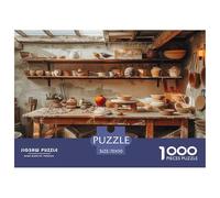 Pottery Studio Jigsaw Puzzles 1000 Pieces : Educational Games Puzzle for Adults Home Decor Great Gift 70x50cm/1000pcs