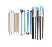 Pottery Tool Kit - Clay Tools, Sculpting Tools, Polymer Clay Tools, Stainless Steel & Wooden Pens, Multi-Diameter Heads, Ideal for Clay Crafting & Texture Painting