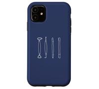 POTTERY TOOLS Clay sculpting tool illustration Meme ON BACK Case for iPhone 11