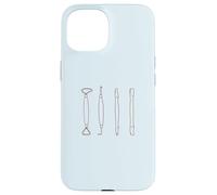 POTTERY TOOLS Clay sculpting tool illustration Meme ON BACK Case for iPhone 15