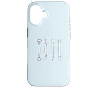 POTTERY TOOLS Clay sculpting tool illustration Meme ON BACK Case for iPhone 16