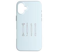 POTTERY TOOLS Clay sculpting tool illustration Meme ON BACK Case for iPhone 16 Plus