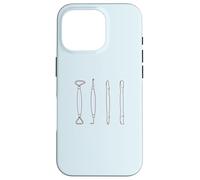 POTTERY TOOLS Clay sculpting tool illustration Meme ON BACK Case for iPhone 16 Pro