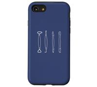 POTTERY TOOLS Clay sculpting tool illustration Meme ON BACK Case for iPhone SE (2020) / 7/8