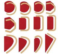 Pottery Tools Mug Handle Molds, Small Mug Handle Forms for Small Cups, Ceramic Molds for Pottery, Mug Handle Making Tool for Pottery, Ceramic Tools for Pottery, 12 Shapes and Sizes (Red)