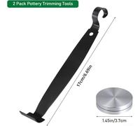 Pottery Trimming Tools, 2 Pieces Double Ended Pottery Tool Throwing Spinner, Suitable for Potters Small Tool Set