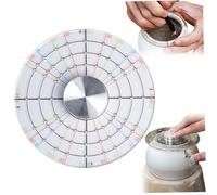 Pottery Trimming Tools, 4.7inch Round Transparent Pottery Divider Spinner, Rotary Disc Clay Spinner, DIY Even Numbers Ceramic Tools for Pottery Clay Artist