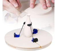Pottery Trimming Turntable Clamp, Adjustable Triangular Clamp for Sculpting Wheel, Repair Turntable, Spinner for Pottery Lovers, School, Family