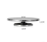 Pottery Turntable for Sculpting, Sculpture Rotating Workstation, Double-Sided 360° Rotation Craft Base, Aluminum Alloy Handmade Model Turntable for Ceramics Bonsai Painting(20CM（UNDER 12CM）)