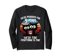 Pottery Wedding We're Married for 9 Years Long Sleeve T-Shirt