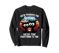 Pottery Wedding We're Married For 9 Years Sweatshirt
