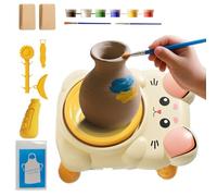 Pottery Wheel for Beginners - Small Pottery Making Kit - Educational Clay Sculpting Tools for Beginners Students Girls Boys Classroom School Summer Camp Homeschooling Family Time