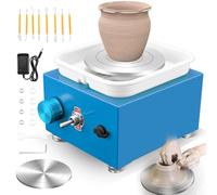 Pottery Wheel, Helangel Mini Pottery Wheel with Strong Motor 2000RPM Adjustable Speed, Potters Wheel with 10/6.5cm Plates and Sculpting Tools, Ceramic Pottery Tools Pottery Kit for Kids and Adults
